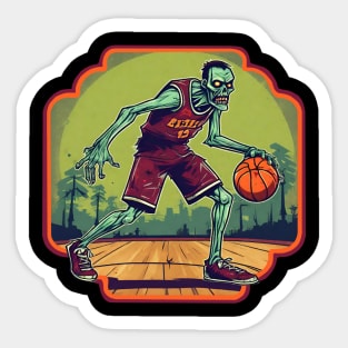 Zombie basketball player Sticker